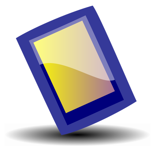 Rysunek z niebieski pochylony PDA