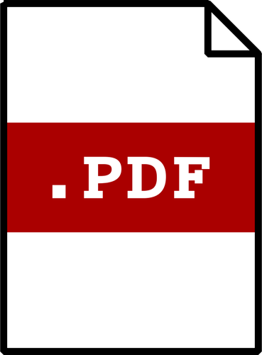 Vector tekening van PDF-bestandspictogram type computer