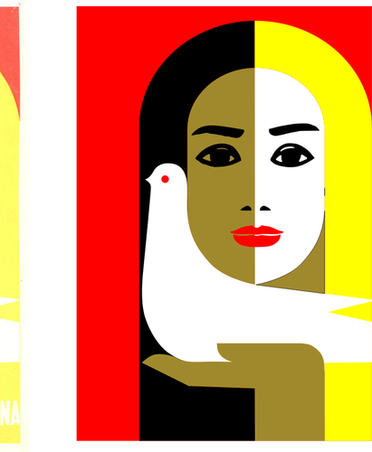 Vector illustration of women for peace sign