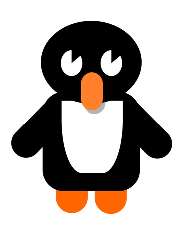 Penguin tegneserie stil illustrasjon