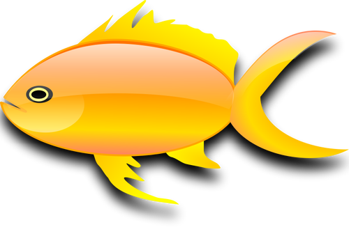Grafika wektorowa z błyszczącą złotą rybkę