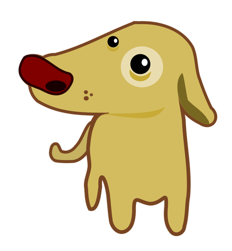 Cartoon vector image of a dog