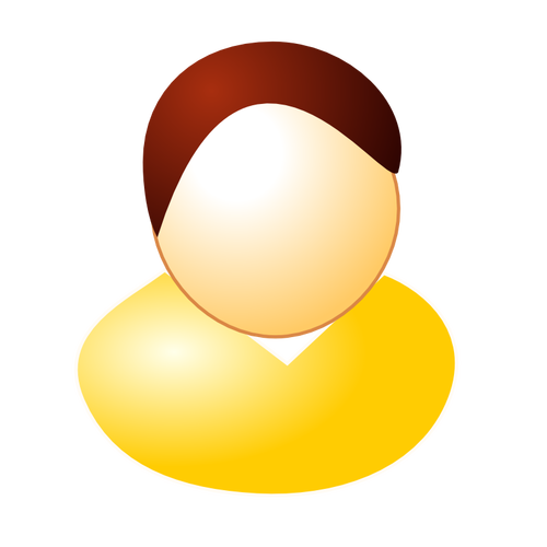 Желтый пользователя аватар векторная графика
