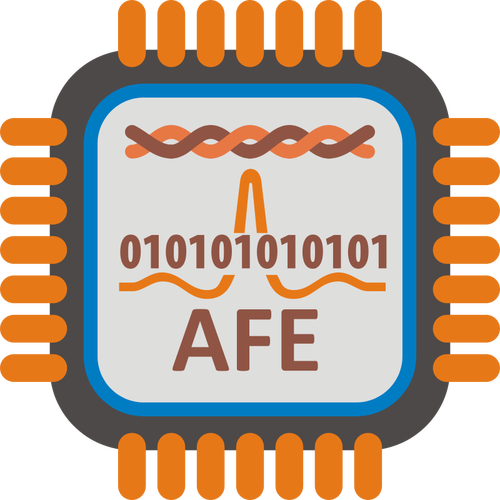 ADSL AFE mikroprosessor vektor image