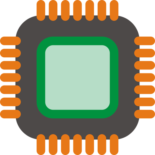 Immagine vettoriale generico computer chip