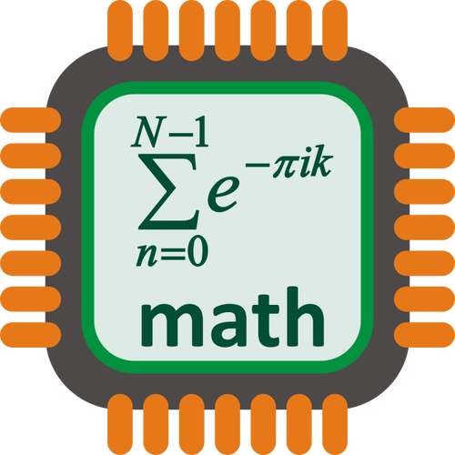 Image vectorielle de maths processeur