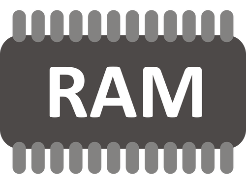 בתמונה וקטורית של שבב זיכרון RAM