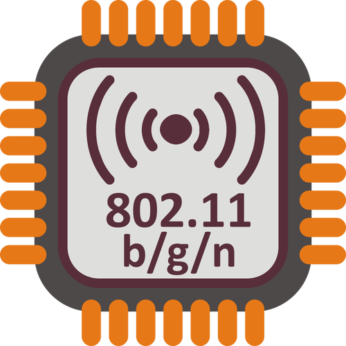 ClipArt vettoriali di WiFi 802.11 b/g/n colore
