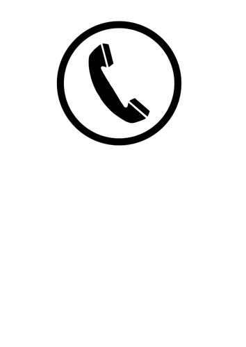 電話のサインのためのベクトル図