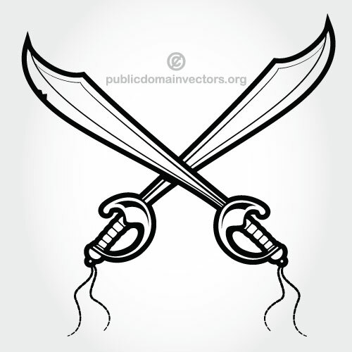 Pirate épées vector image