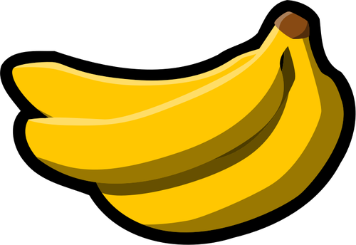 Barevné označení banánů ovoce Vektor Klipart