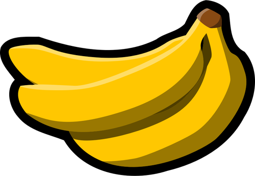 바나나 아이콘 벡터 그래픽의 무리