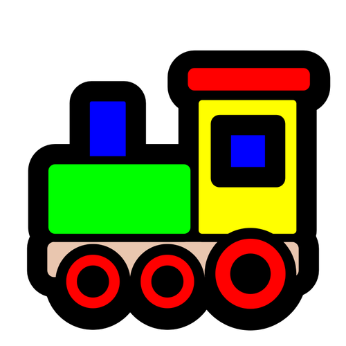 Leksak vektor illustration av lokomotivet