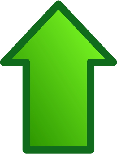 緑のベクトル画像に上向き矢印