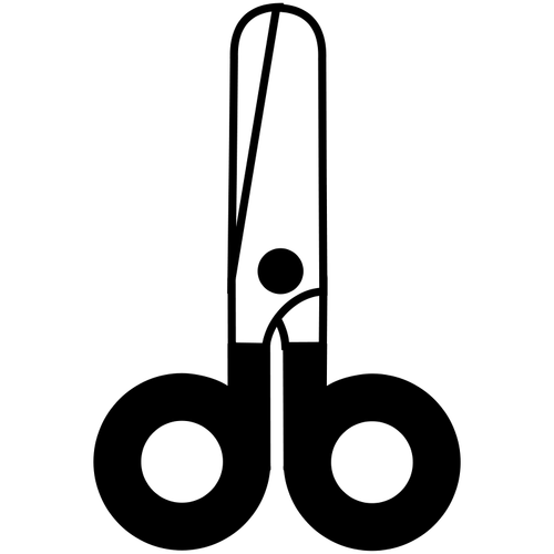 Uzavřené nůžky vektorový obrázek
