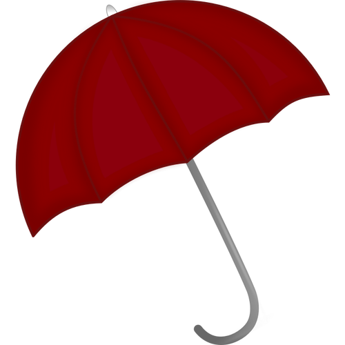 Dark red umbrella vector clip art