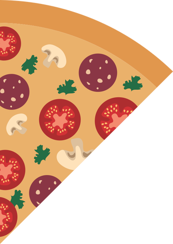 Immagine di vettore fetta di pizza