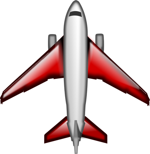 Červené letadlo vektor