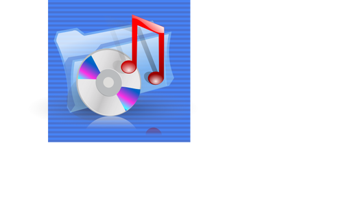 الأزرق ملف الموسيقى الخلفية ربط الكمبيوتر رمز المتجه رسم