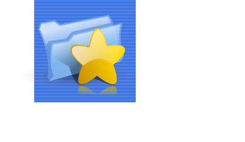 Blauem Hintergrund Favoriten Ordner Computer Symbol Vektor-ClipArt