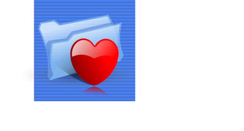 Vector clip art of blue favorites folder icon