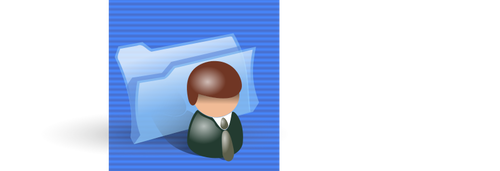 Image of blue user folder icon