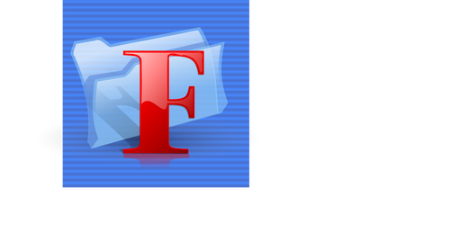 Latar belakang biru fungsi folder komputer ikon vektor gambar