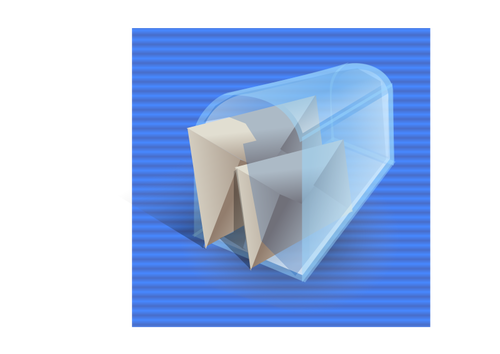 Sinisen taustan postilaatikko tietokoneen kuvake vektori kuva