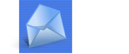 Blå bakgrund mail datorn ikonen vektor ClipArt