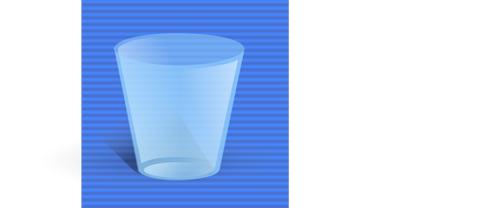Blauem Hintergrund leer Mülleimer Computer Symbol Vektor-Bild