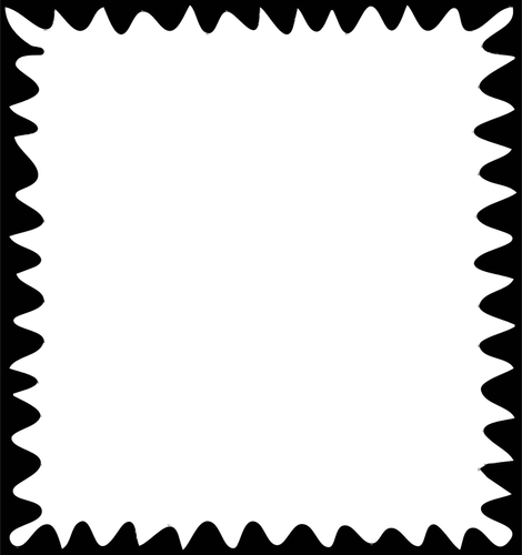 矢量图像的矩形空白邮票图标