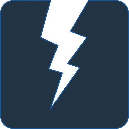 Vector afbeelding van lightning bolt op donkere achtergrond