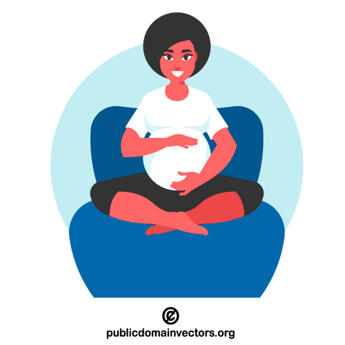 Pregnant woman vector graphics