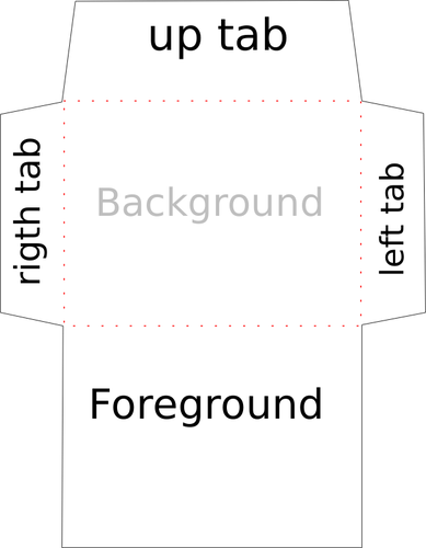 Vectorafbeeldingen van envelop sjabloon