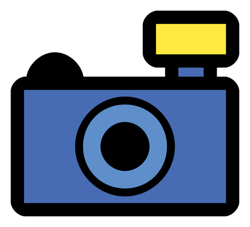 Amatör fotografering kamera ikonen vektor ClipArt