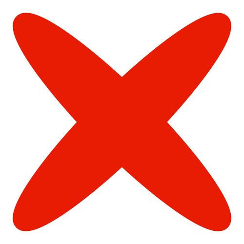 Red remove symbol