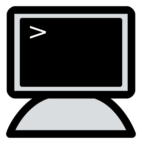 Primäre Vektor des KDE-terminal-Symbol Zeichnung