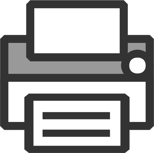 Illustrazione vettoriale di icona stampante ufficio semplice