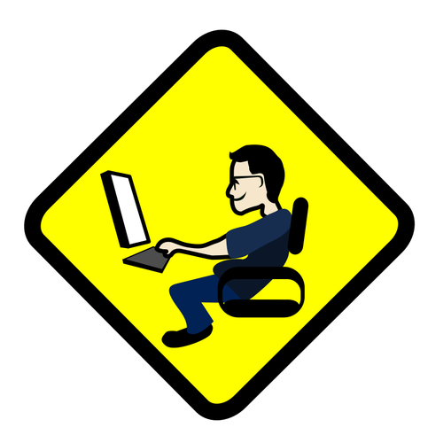 Sinal de aviso de computador