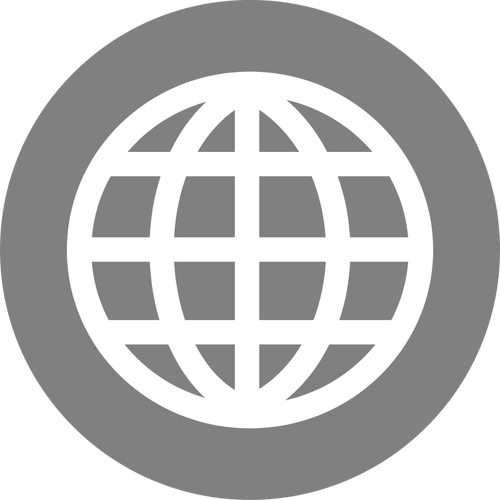 Интернет глобус значок векторное изображение