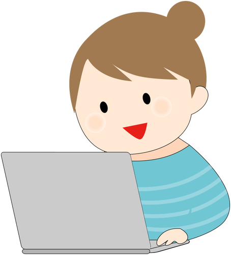 Mujer que trabaja con un ordenador portátil