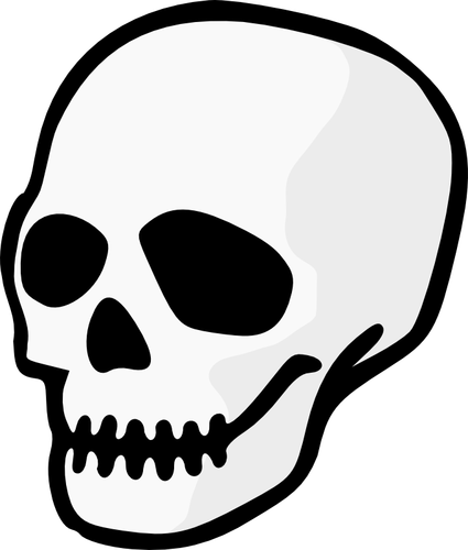 Страшный череп с сжатый рот векторное изображение