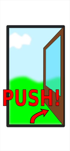 "Push døren" tegn