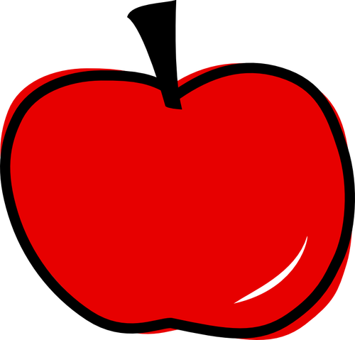 Gráficos vectoriales de manzana silvestre