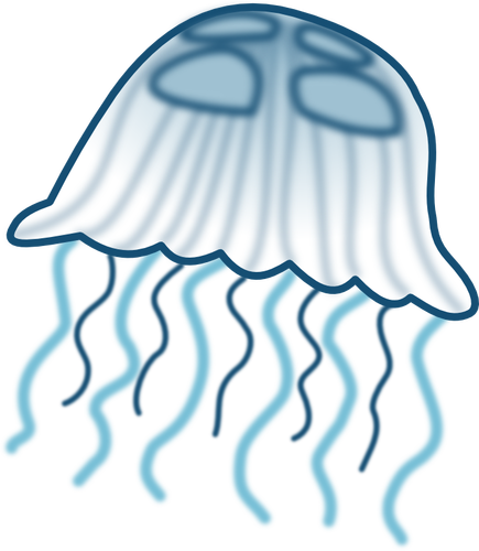 Dibujo vectorial de medusas de color