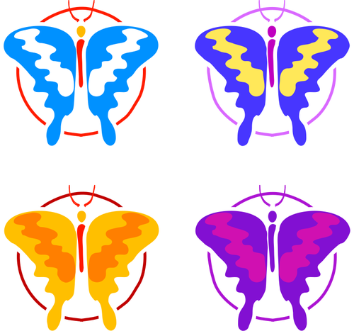 Fyra fjärilar