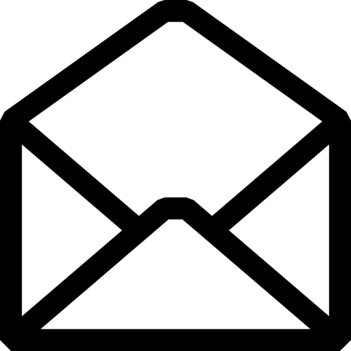 Icono de vector de carta abierta