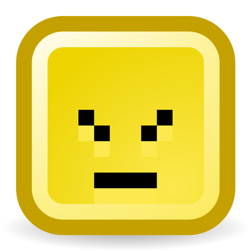 Confused smiley vector icon