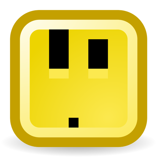 Ooo confused smiley vector icon