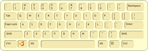 Vecteur de couleur dessin de clavier qwerty